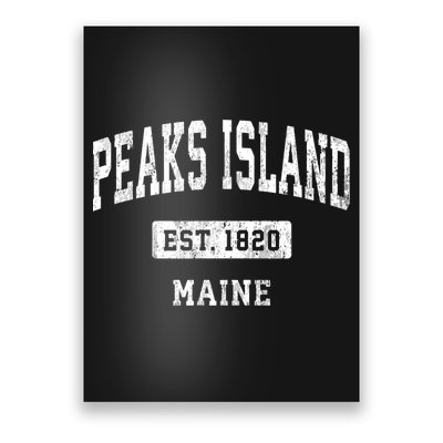 Peaks Island Maine Me Vintage Sports Established Poster