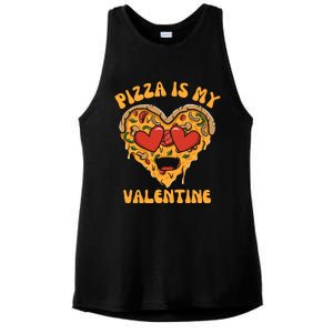 Pizza Is My Valentine Valentines Day Pizza Lover Ladies PosiCharge Tri-Blend Wicking Tank