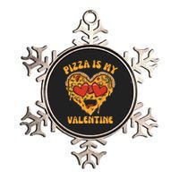 Pizza Is My Valentine Valentines Day Pizza Lover Metallic Star Ornament