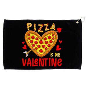 Pizza Is My Valentine Funny Valentines Day Grommeted Golf Towel