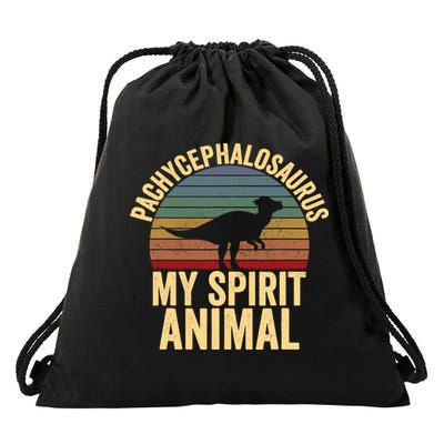 Pachycephalosaurus Is My Spirit Animal Dinosaur Lover Drawstring Bag