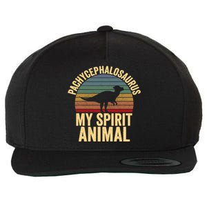 Pachycephalosaurus Is My Spirit Animal Dinosaur Lover Wool Snapback Cap