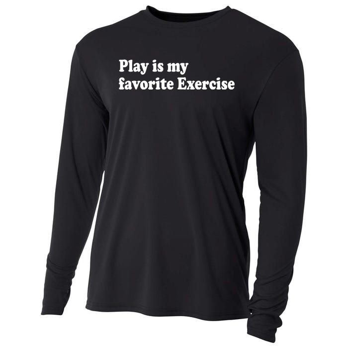 Play Is My Favorite Exercise Cute Pediatric Physical Therapy Cooling Performance Long Sleeve Crew