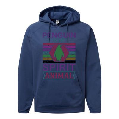 Penguin Is My Spirit Animal Performance Fleece Hoodie