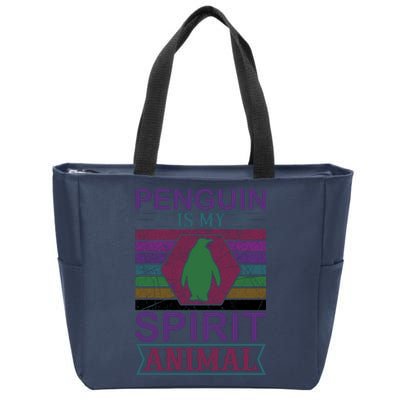 Penguin Is My Spirit Animal Zip Tote Bag