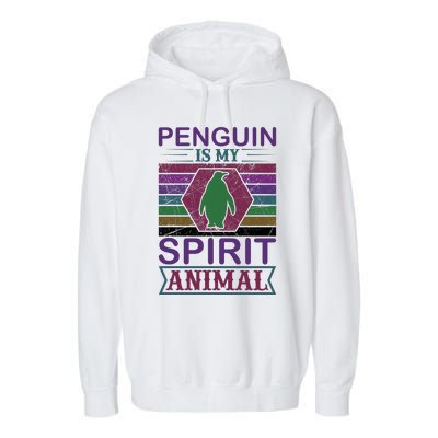 Penguin Is My Spirit Animal Garment-Dyed Fleece Hoodie