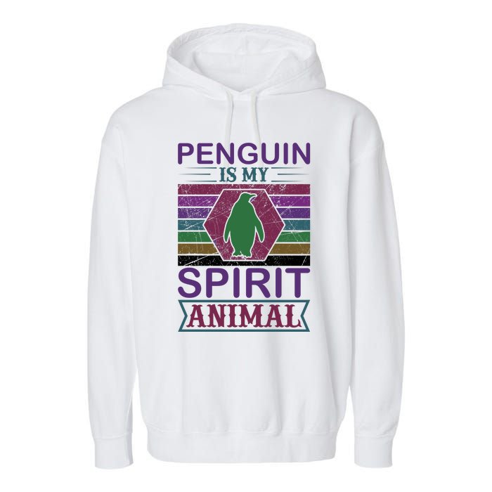 Penguin Is My Spirit Animal Garment-Dyed Fleece Hoodie