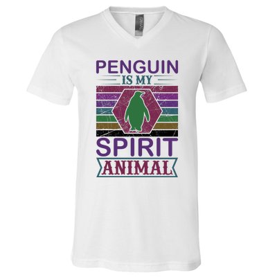 Penguin Is My Spirit Animal V-Neck T-Shirt