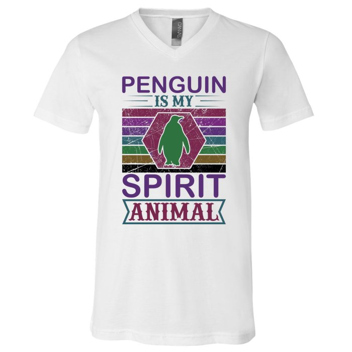 Penguin Is My Spirit Animal V-Neck T-Shirt