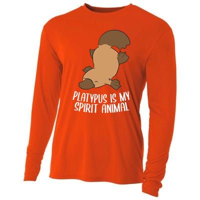 Platypus Is My Spirit Animal Funny Platypus Gift Cooling Performance Long Sleeve Crew