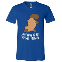 Platypus Is My Spirit Animal Funny Platypus Gift V-Neck T-Shirt