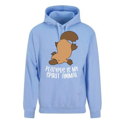 Platypus Is My Spirit Animal Funny Platypus Gift Unisex Surf Hoodie