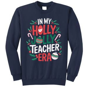 Playful In My Holly Xmas Jolly Teacher Era Christmas Funny Sweatshirt