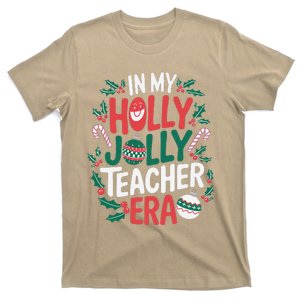 Playful In My Holly Xmas Jolly Teacher Era Christmas Funny T-Shirt