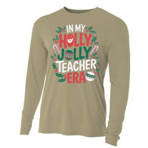 Playful In My Holly Xmas Jolly Teacher Era Christmas Funny Cooling Performance Long Sleeve Crew