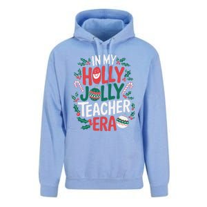 Playful In My Holly Xmas Jolly Teacher Era Christmas Funny Unisex Surf Hoodie