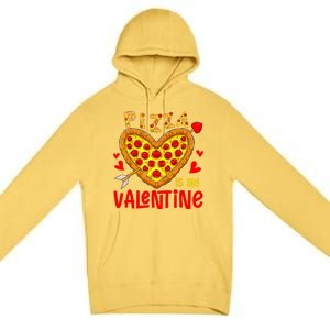 Pizza Is My Valentine Funny Valentines Day Premium Pullover Hoodie