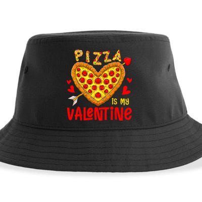 Pizza Is My Valentine Funny Valentines Day Sustainable Bucket Hat