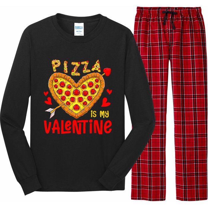 Pizza Is My Valentine Funny Valentines Day Long Sleeve Pajama Set