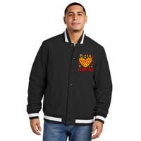 Pizza Is My Valentine Funny Valentines Day Insulated Varsity Jacket