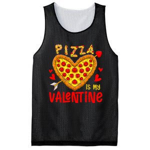 Pizza Is My Valentine Funny Valentines Day Mesh Reversible Basketball Jersey Tank