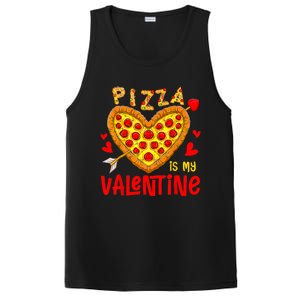 Pizza Is My Valentine Funny Valentines Day PosiCharge Competitor Tank