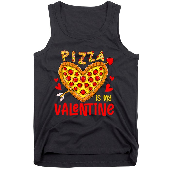 Pizza Is My Valentine Funny Valentines Day Tank Top