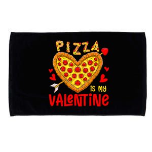 Pizza Is My Valentine Funny Valentines Day Microfiber Hand Towel