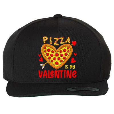 Pizza Is My Valentine Funny Valentines Day Wool Snapback Cap