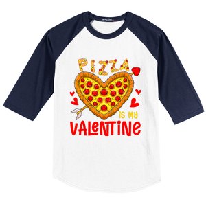 Pizza Is My Valentine Funny Valentines Day Baseball Sleeve Shirt