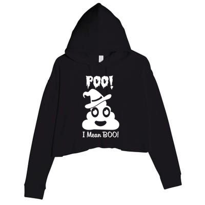 Poo I Mean Boo Crop Fleece Hoodie