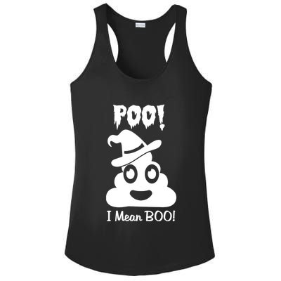 Poo I Mean Boo Ladies PosiCharge Competitor Racerback Tank