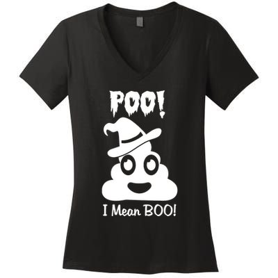 Poo I Mean Boo Women's V-Neck T-Shirt
