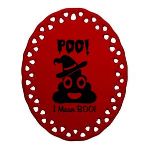 Poo I Mean Boo Ceramic Oval Ornament