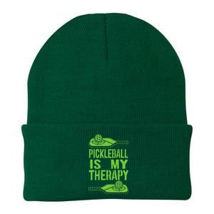 Pickleball is My Therapy Pickleball Paddle spots Knit Cap Winter Beanie