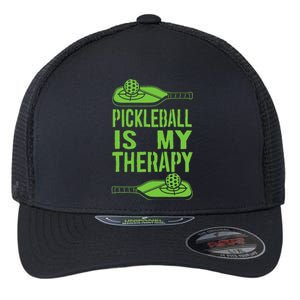 Pickleball is My Therapy Pickleball Paddle spots Flexfit Unipanel Trucker Cap