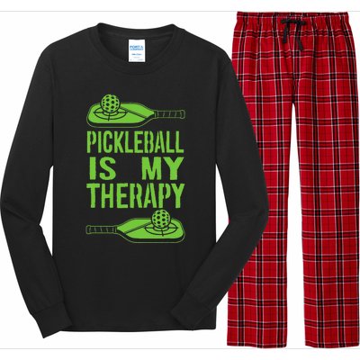 Pickleball is My Therapy Pickleball Paddle spots Long Sleeve Pajama Set