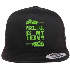 Pickleball is My Therapy Pickleball Paddle spots Flat Bill Trucker Hat