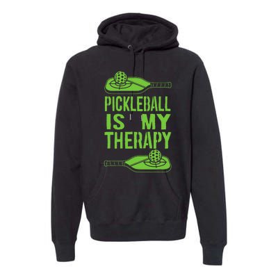 Pickleball is My Therapy Pickleball Paddle spots Premium Hoodie