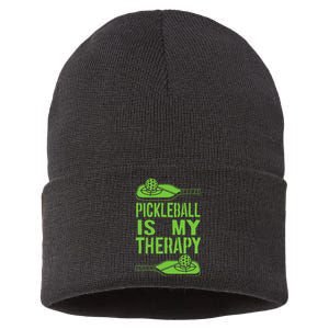 Pickleball is My Therapy Pickleball Paddle spots Sustainable Knit Beanie