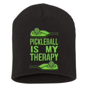 Pickleball is My Therapy Pickleball Paddle spots Short Acrylic Beanie