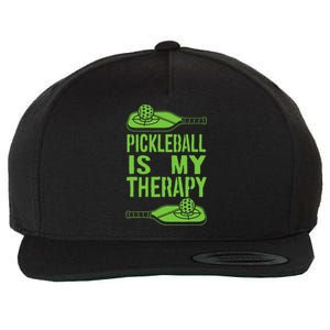 Pickleball is My Therapy Pickleball Paddle spots Wool Snapback Cap