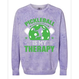 Pickleball Is My Therapy Colorblast Crewneck Sweatshirt