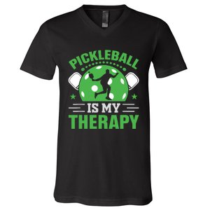 Pickleball Is My Therapy V-Neck T-Shirt