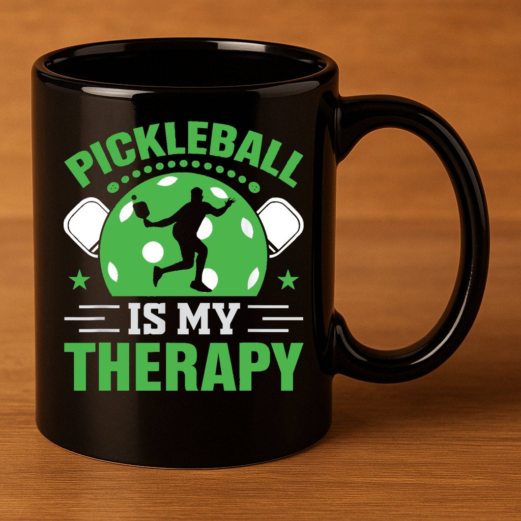 Pickleball Is My Therapy 11oz C Handle Ceramic Mug