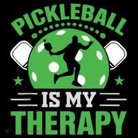 Pickleball Is My Therapy Drawstring Bag