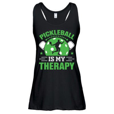 Pickleball Is My Therapy Ladies Essential Flowy Tank