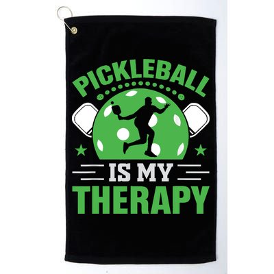 Pickleball Is My Therapy Golf Towel