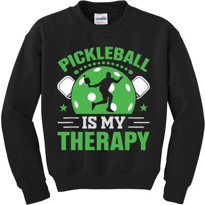 Pickleball Is My Therapy Kids Sweatshirt