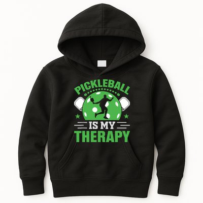 Pickleball Is My Therapy Kids Hoodie